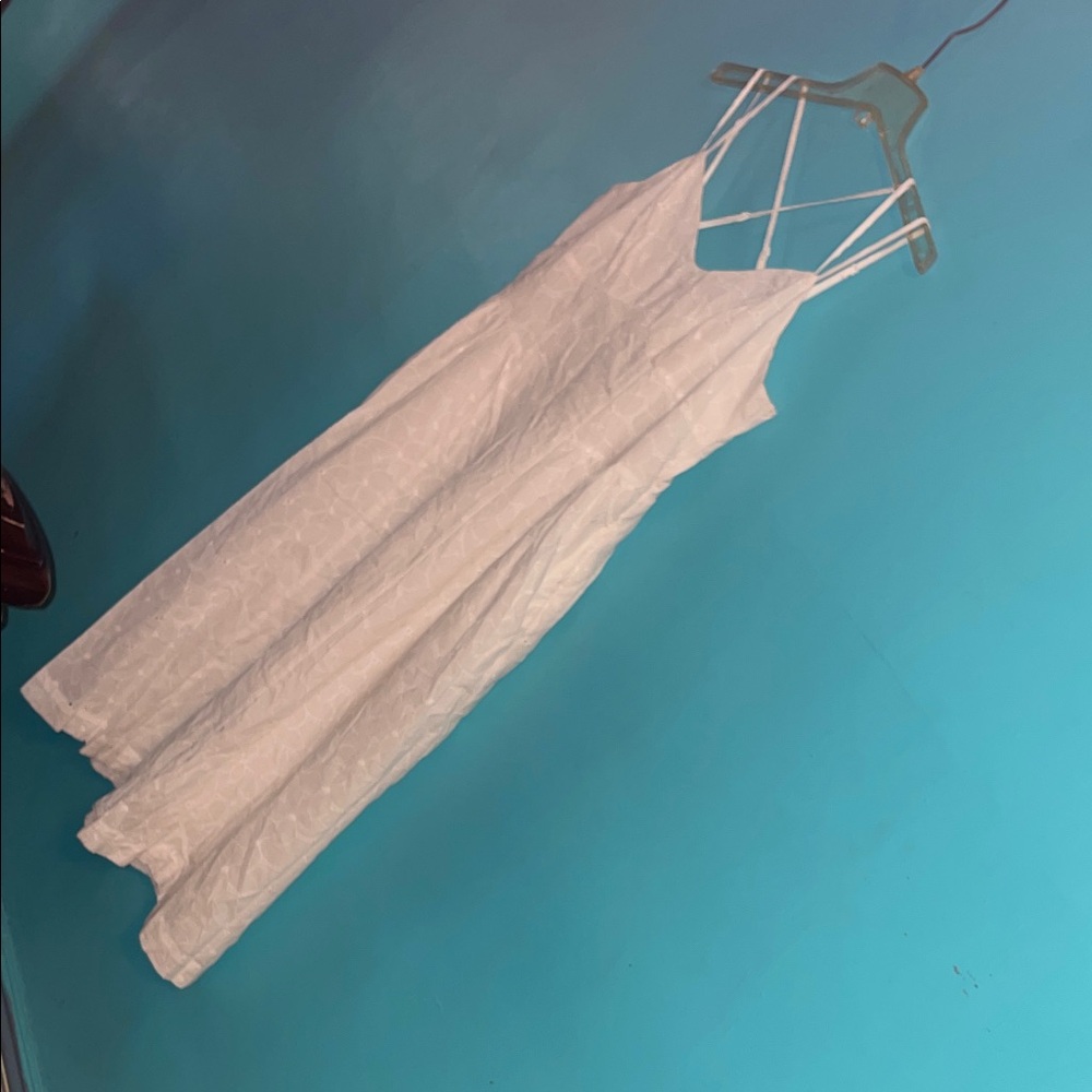 Elegant White eyelet New Day sleeveless dress